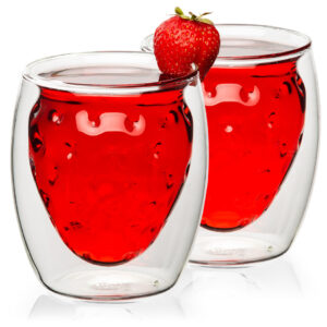 4home Termo sklenice Strawberry Hot&Cool, 250 ml, 2 ks
