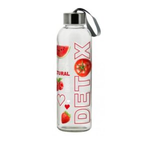 Mäser Skleněná láhev Detox Strawberry, 0,5 l