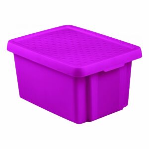 Curver Úložný box s víkem ESSENTIALS 16 l, fialová