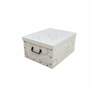 Compactor Skládací úložná krabice Compactor Ring - karton box 50 x 40 x 25 cm, bílá