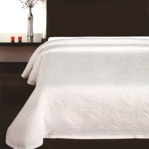 Forbyt Přehoz na postel Floral bílá, 140 x 220 cm