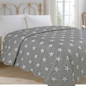 Jahu Přehoz na postel Stars šedá, 220 x 240 cm