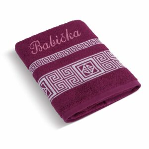 Bellatex Froté ručník 50x100 řecká kolekce 155/022 s výšivkou Babička