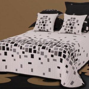 Forbyt Přehoz na postel Derby černobílá, 240 x 260 cm