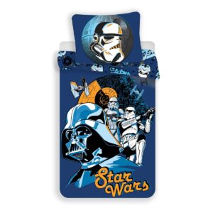 Jerry Fabrics Bavlněné povlečení Star Wars Blue, 140 x 200 cm, 70 x 90 cm