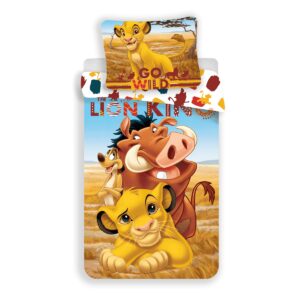 Jerry Fabrics Dětské bavlněné povlečení Lví Král Lion King, 140 x 200 cm, 70 x 90 cm