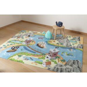 Vopi Dětský koberec Ultra Soft Tresure Island, 90 x 130 cm