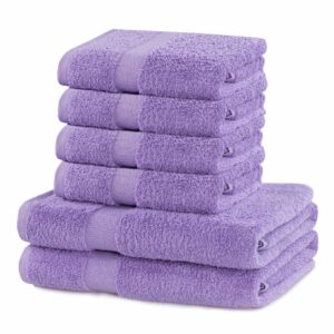 DecoKing Sada ručníků a osušek Marina světle fialová, 4 ks 50 x 100 cm, 2 ks 70 x 140 cm