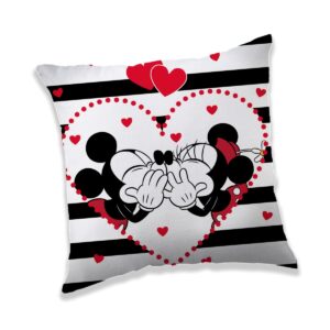 Jerry Fabrics Polštářek Mickey a Minnie in Stripes, 40 x 40 cm