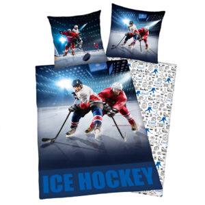 Herding Bavlněné povlečení Ice Hockey, 140 x 200 cm, 70 x 90 cm
