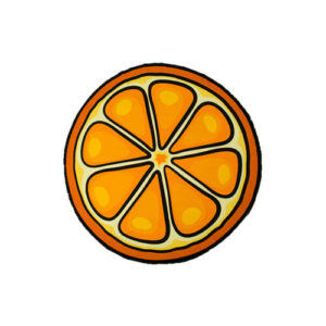 Modom Plážová osuška kulatá Pomeranč, 150 cm