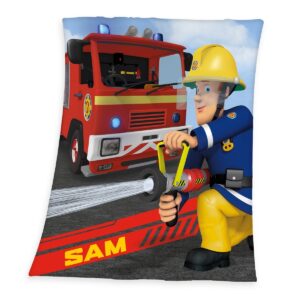Herding Dětská deka Požárník Sam, 130 x 160 cm