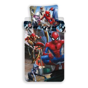 Jerry Fabrics Dětské bavlněné povlečení Spiderman action, 140 x 200 cm, 70 x 90 cm