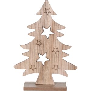 Vánoční stromek dřevěný Caulonia hnědá, 31 cm