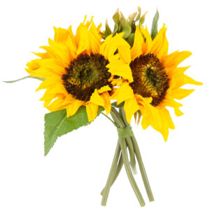 Umělá květina svazek Slunečnice žlutá, 26 cm