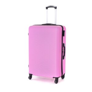 Pretty UP Cestovní skořepinový kufr ABS03 L, růžová