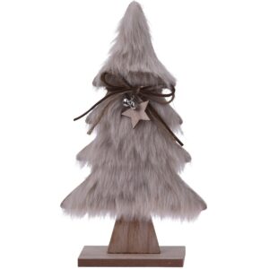 Vánoční dekorace Hairy tree světle hnědá, 28 cm