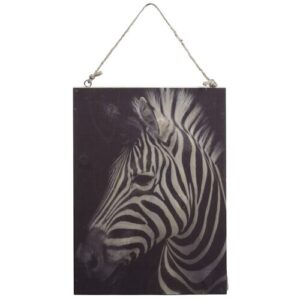 Obraz na dřevě Zebra, 28,5 x 20,5 cm