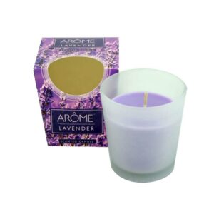 Arome Kónická vonná svíčka ve skle Lavender, 100 g