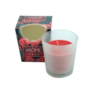 Arome Kónická vonná svíčka ve skle Rose, 100 g