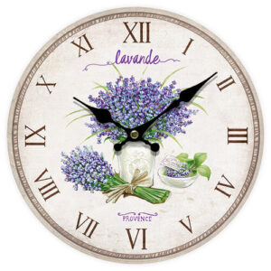 Nástěnné hodiny Lavande Provence, pr. 34 cm
