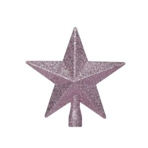 Vánoční špička na stromeček Glitter star, růžová
