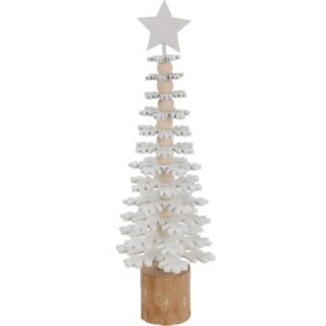 Vánoční dřevěná dekorace Snowflake tree, 25 cm