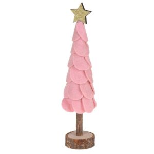 Vánoční dekorace Felt tree 27 cm, růžová