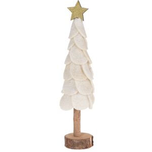 Vánoční dekorace Felt tree 27 cm, bílá