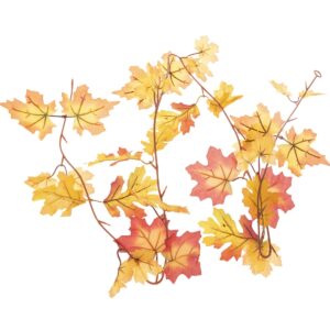 Podzimní girlanda z dubových a javorových listů, 180 cm