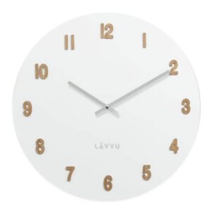 LAVVU WHITE LCT4070 dřevěné hodiny