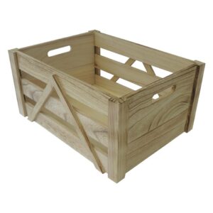 Dřevěná úložná krabice S