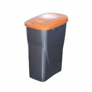 Koš na tříděný odpad oranžové víko; 42x31x21 cm; 15 l; plast
