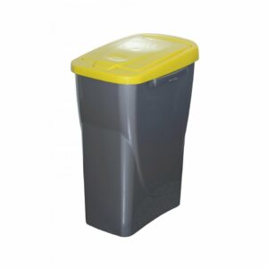 Koš na tříděný odpad žluté víko; 42x31x21 cm; 15 l; plast