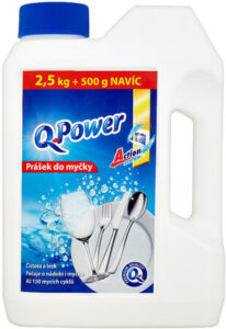 Q Power Prášek do myčky nádobí 2,5 kg + 500 g