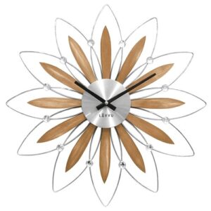 LAVVU CRYSTAL Flower LCT1112 Nástěnné hodiny