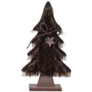 Vánoční dekorace Hairy tree tmavě hnědá,