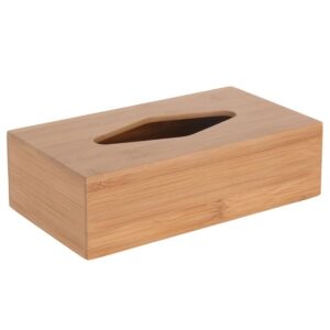 DekorStyle Bambusová krabička na ubrousky 24,5x7,5 cm hnědá