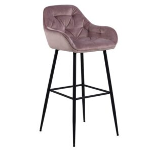 Hector Barová židle Brooke pudrově růžová