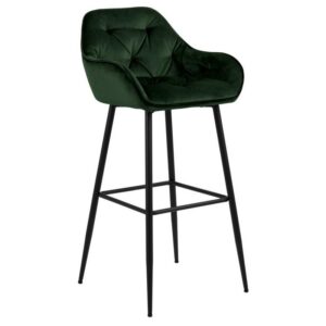 Hector Barová židle Brooke tmavě zelená
