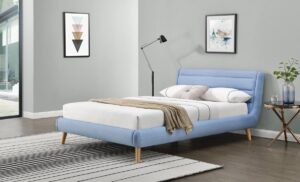 Halmar Čalouněná postel Elanda 140x200 dvoulůžko - nebesky modrá