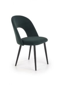 Halmar Čalouněná židle Ilija tmavě zelená/černá