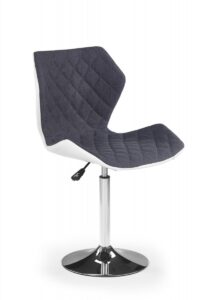 Halmar Barová židle Dorie šedá/bílá