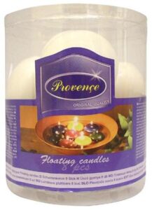 Provence Neparfemovaná plovoucí svíčka 8ks bílá