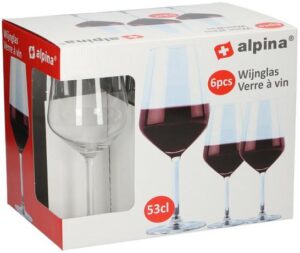 Alpina Sklenice na červené víno 6 x 530 ml