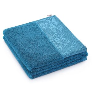 Bavlněný ručník AmeliaHome Crea 70 x 140 modrý/mořský