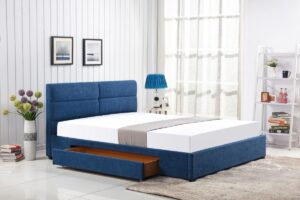 Halmar Čalouněná postel Apato 160x200 dvoulůžko - modré
