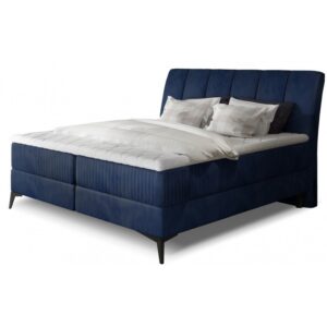 Hector Čalouněná kontinentální postel Aderito boxspring 180x200 cm modrá