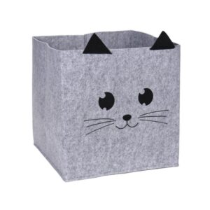 DekorStyle Box na hračky Cat šedý