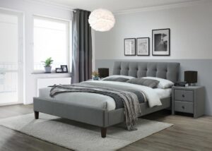 Halmar Čalouněná postel Sara 160x200 cm šedá